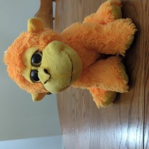 Zag Plush. Coco Monkey. 11 Inches.. pellets in feet.. Orange and Yellow..